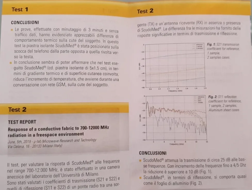 Report μ-lab UniMI: coefficienti di trasmissione e riflessione S-parameters nel range 700–12.000 MHz